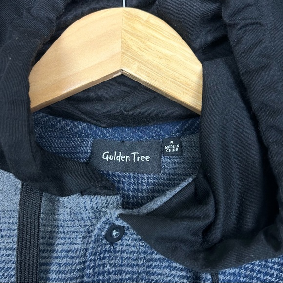 Golden Tree Hooded Flannel Button Down Shirt Men's Size Small - Picture 3 of 6